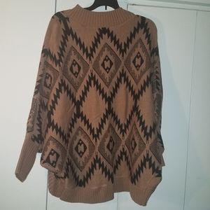 Rue21 Sweaters - Tan and black knitted shrug Rue21 Sweaters - Tan and black knitted shrug